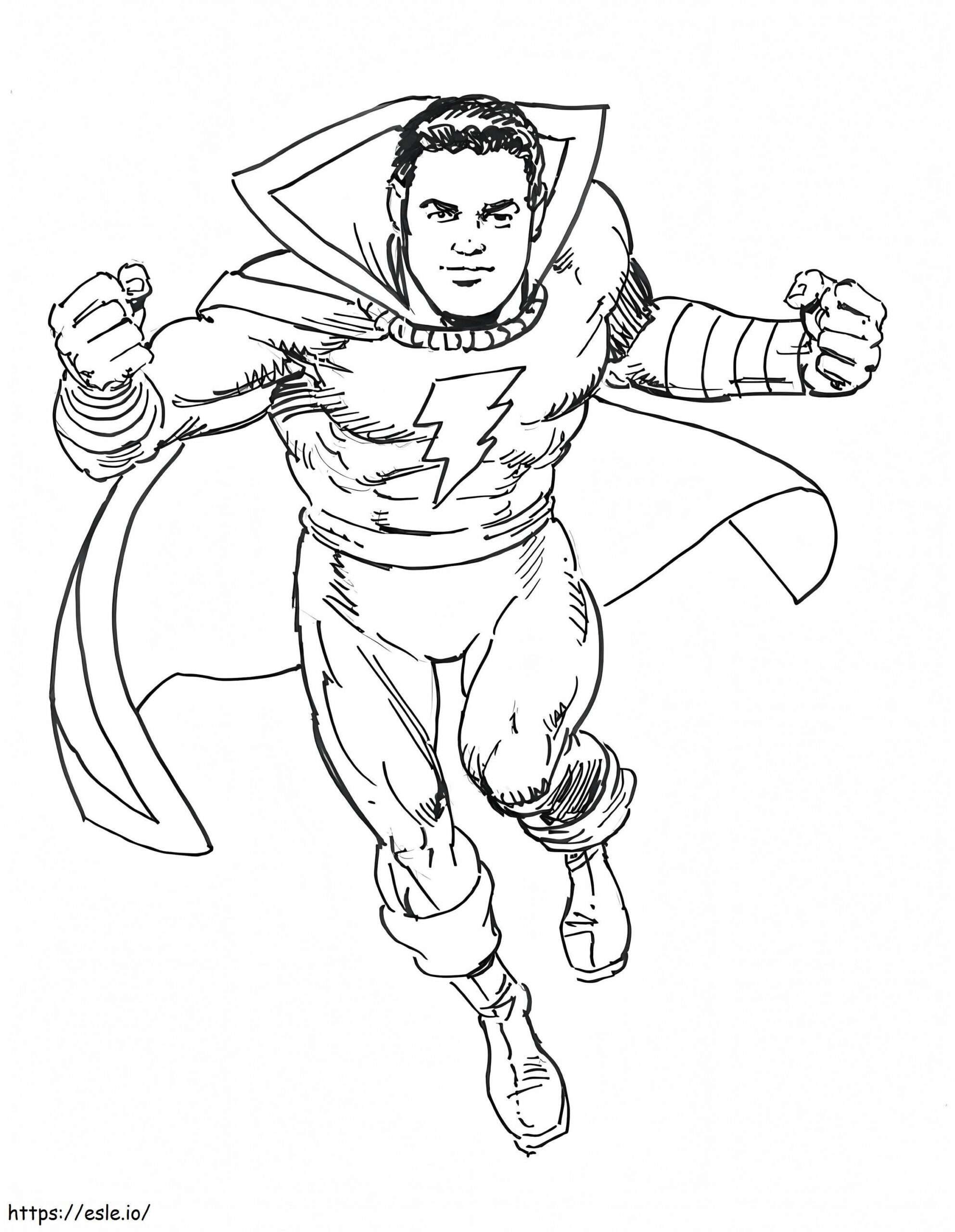 Free Shazam Coloring Page