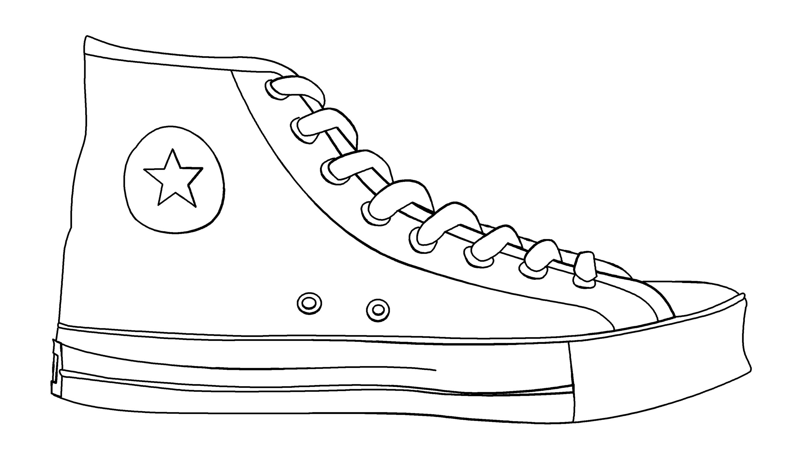 Free Shoes Coloring Pages Pdf Coloringfolder