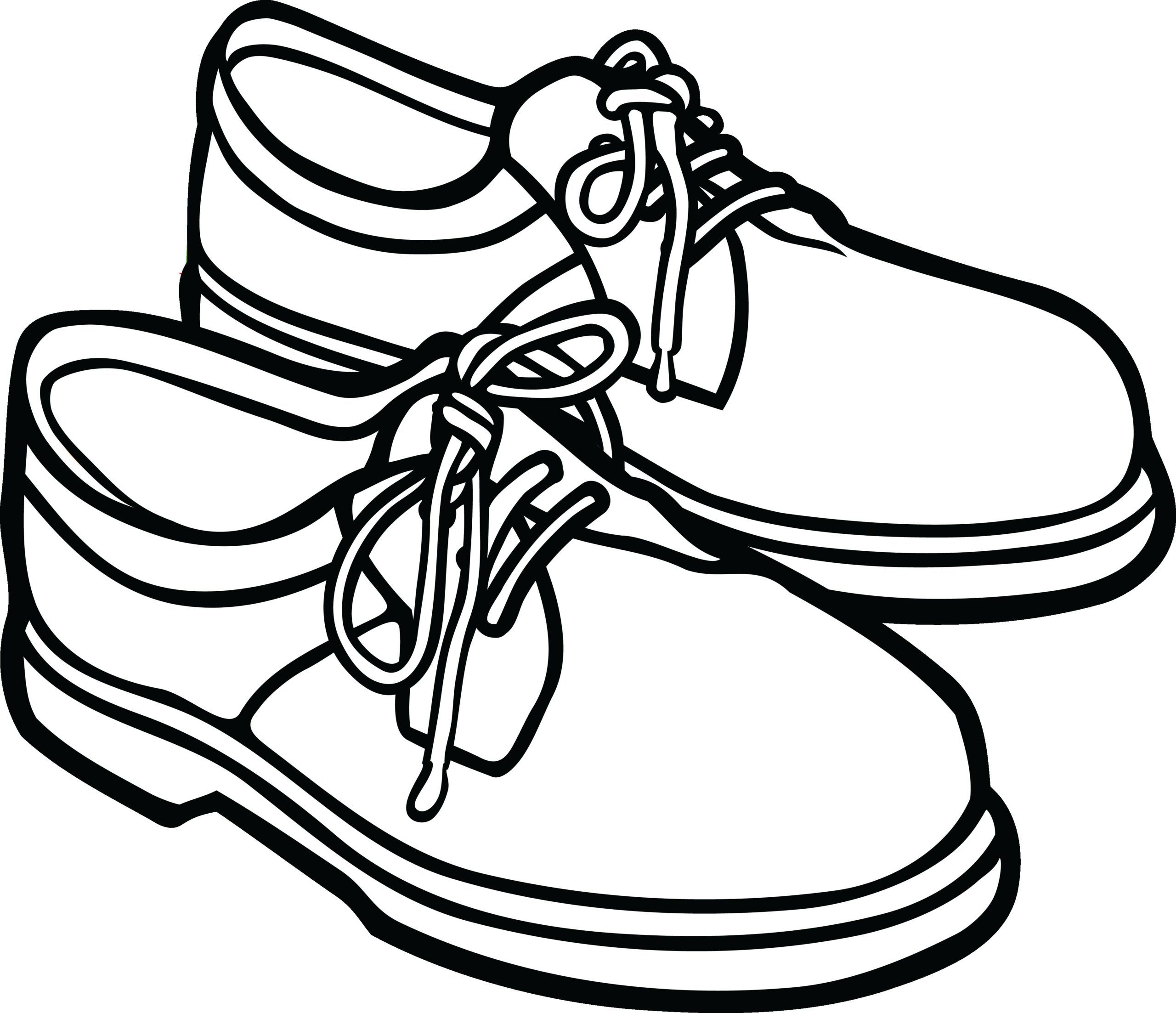 Free Shoes Coloring Pages Pdf Coloringfolder Shoes Clipart Shoe Clips Shoes Drawing
