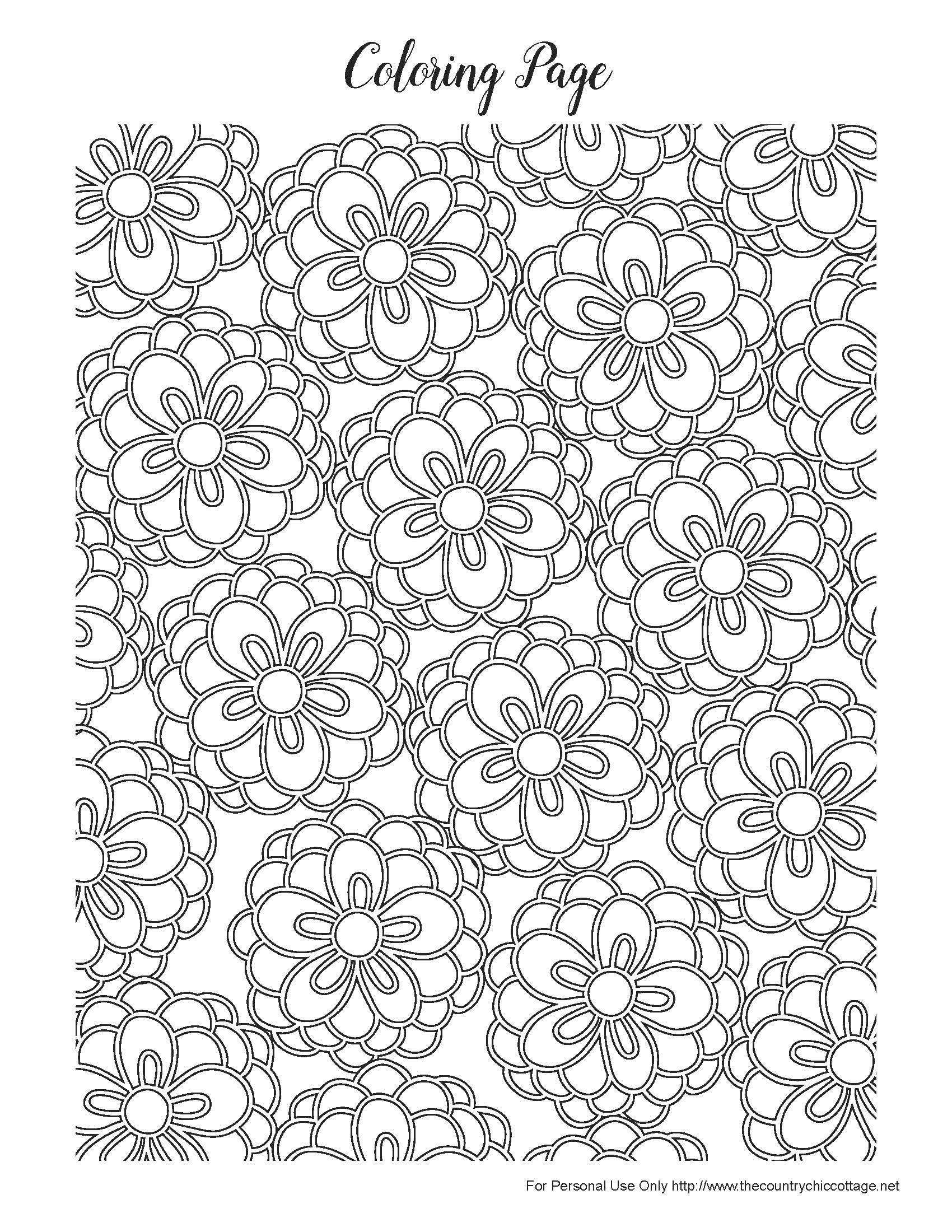 Free Spring Coloring Pages For Adults The Country Chic Cottage