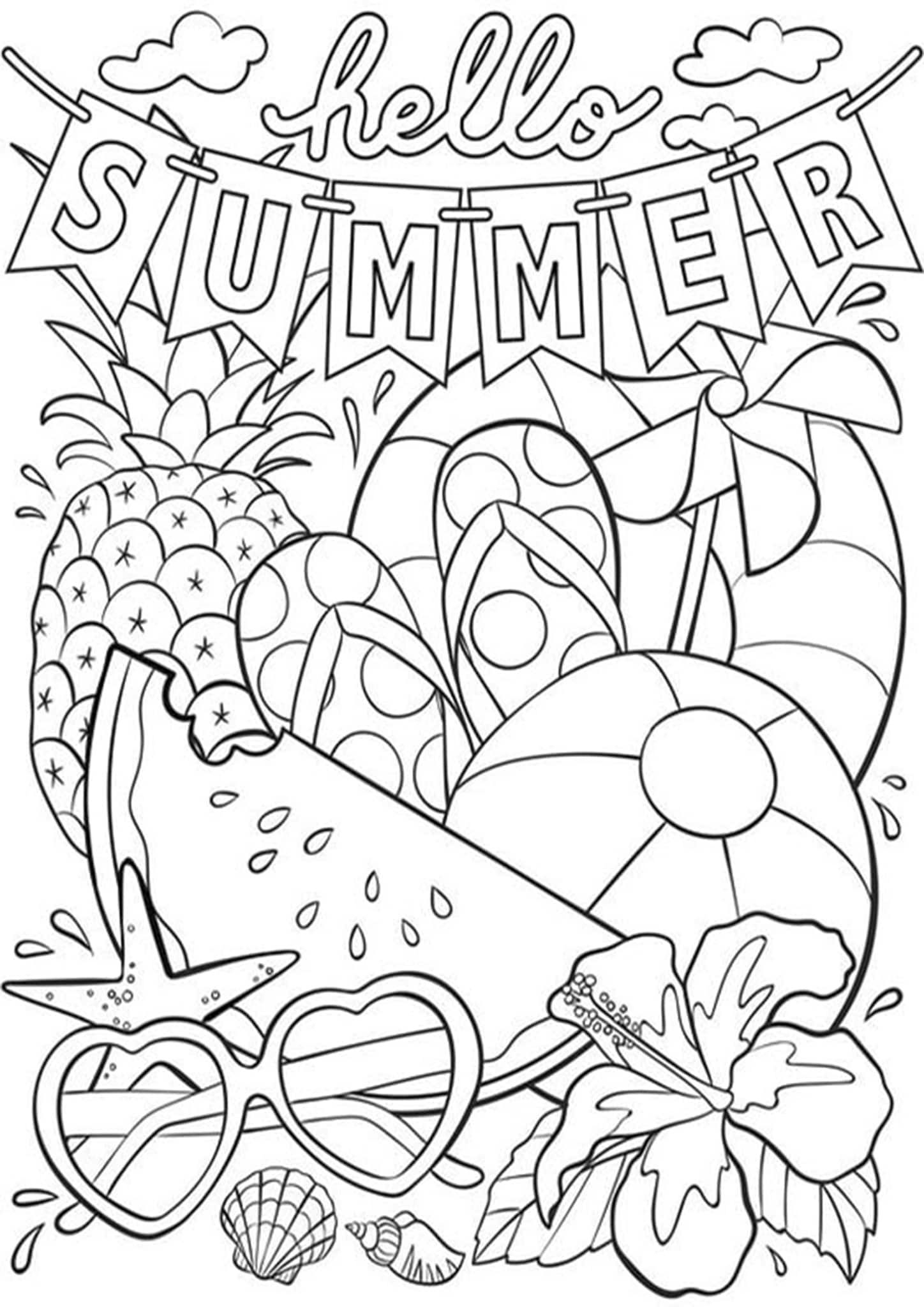 Free Summer Coloring Pages