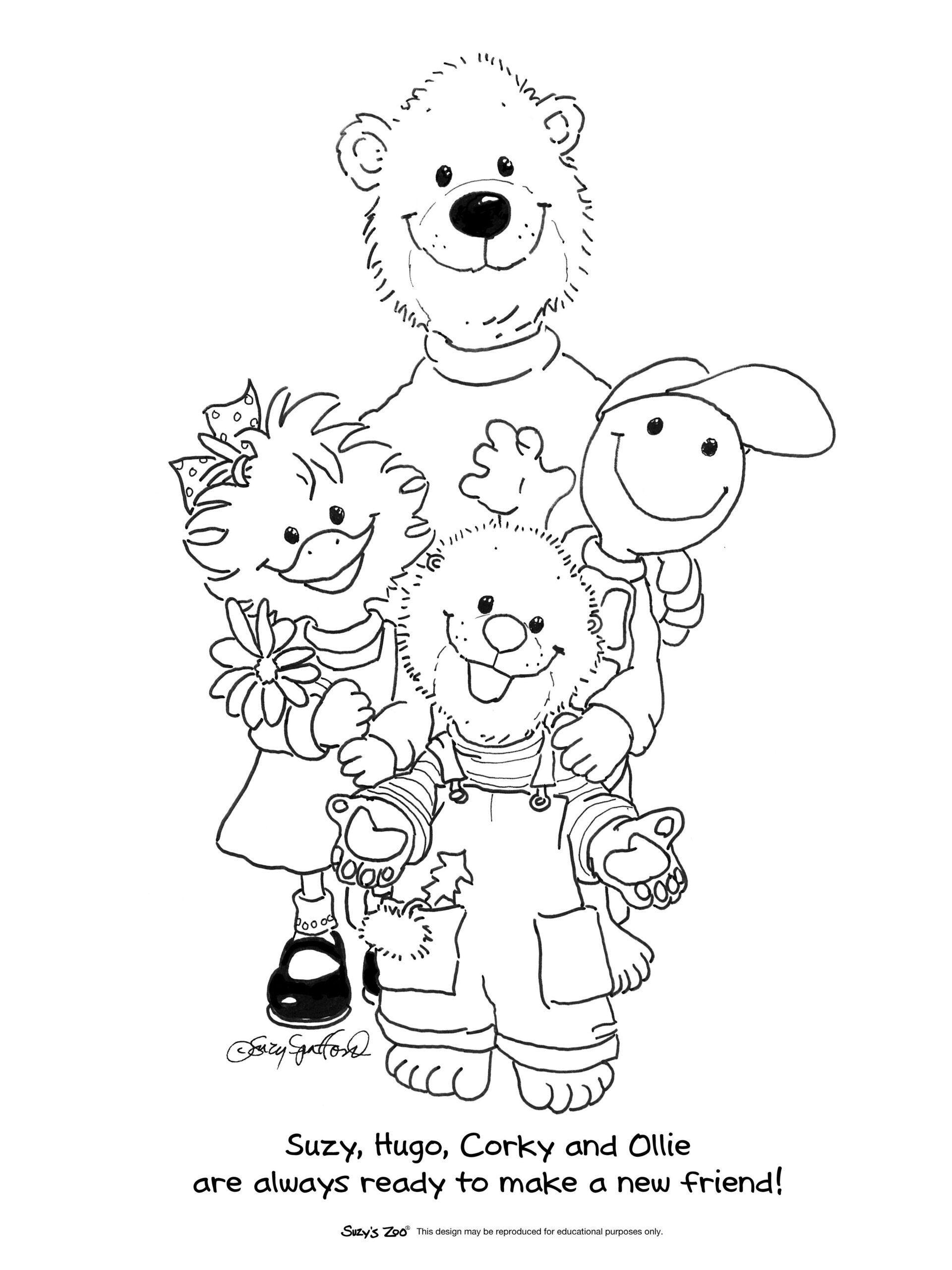 Free Suzy Zoo Coloring Pages