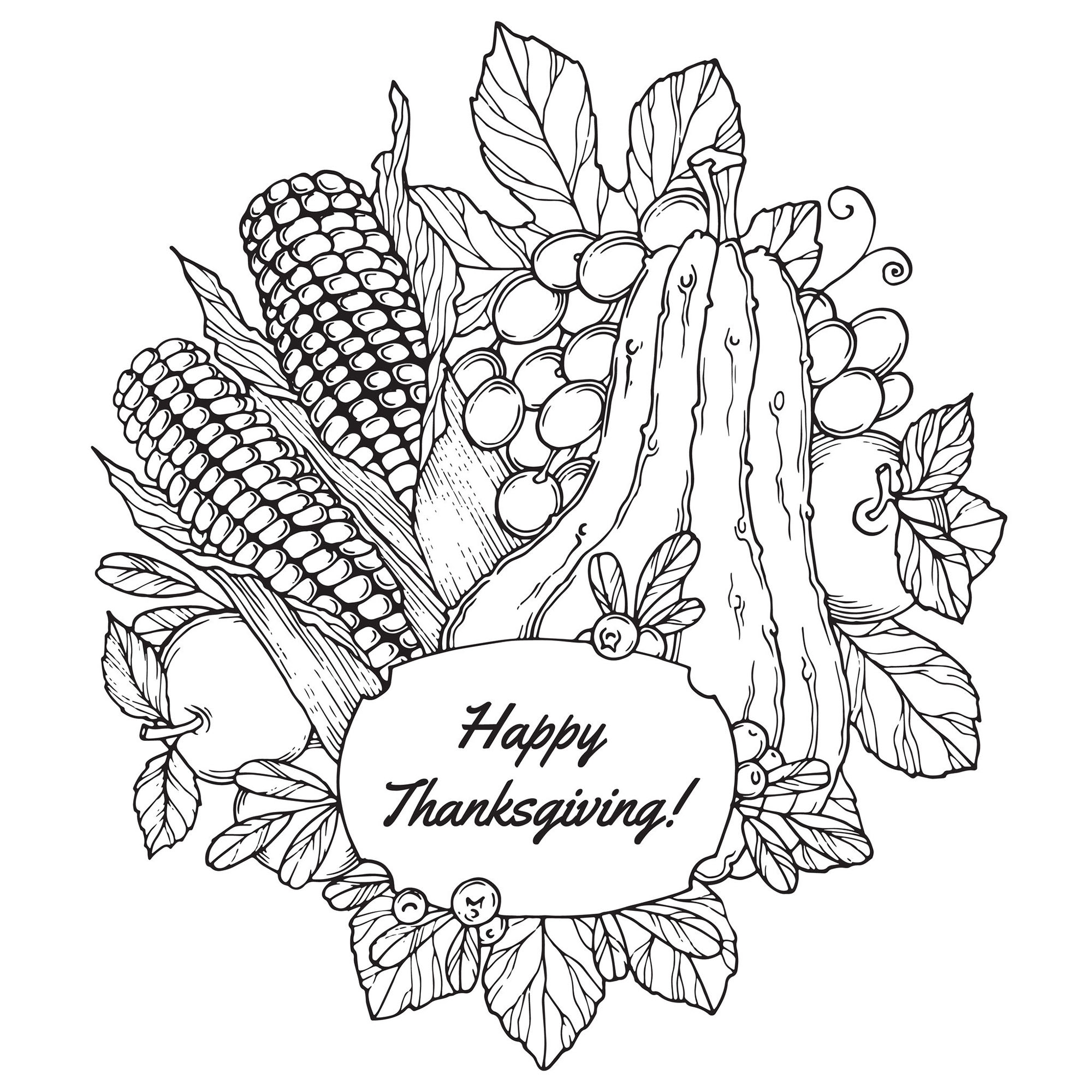Free Thanksgiving Drawing To Download And Color Thanksgiving Kids Coloring Pages