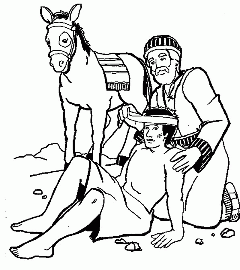 The Good Samaritan Coloring Page