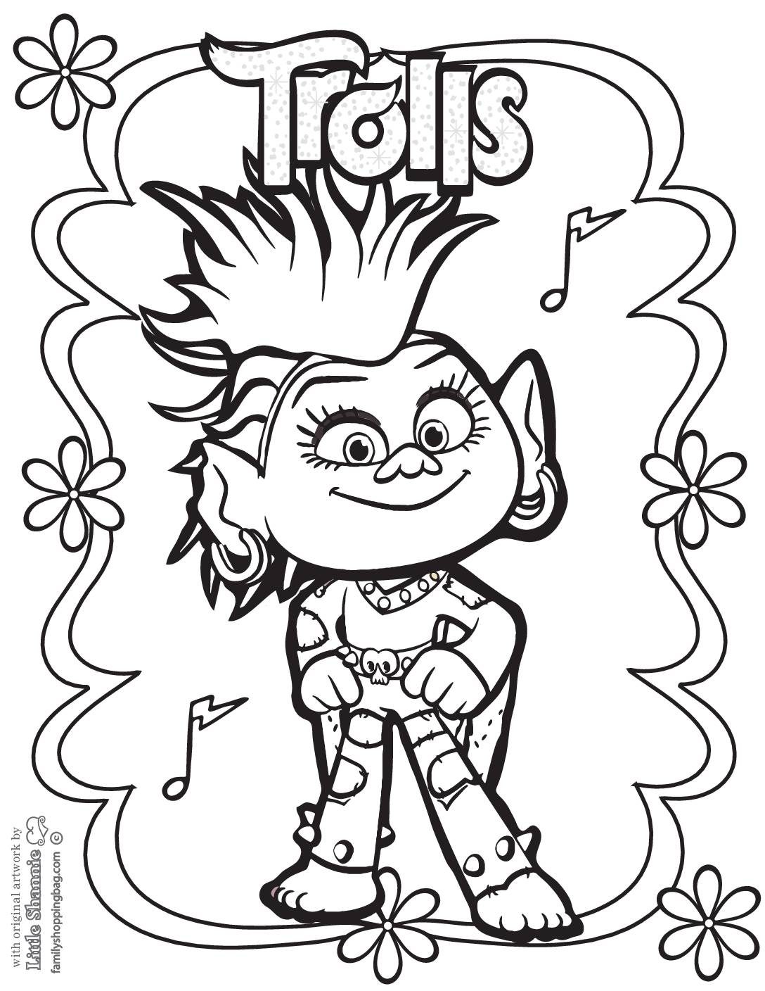Free Trolls Coloring Pages