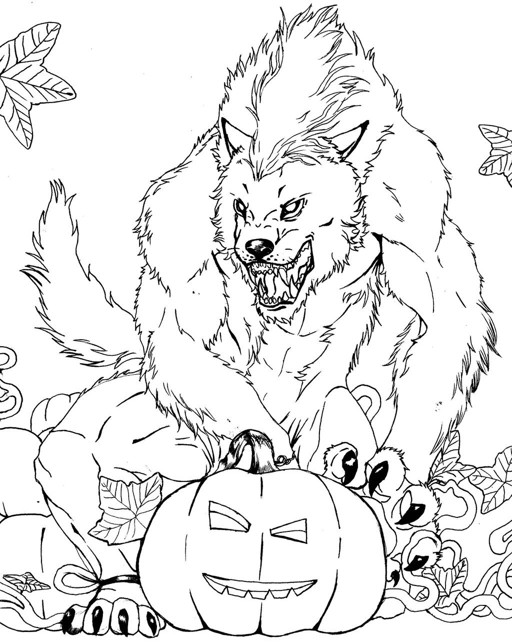 Werewolf Coloring Pages