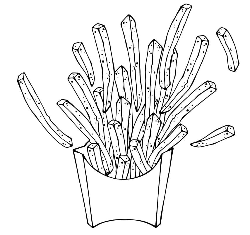 French Fries Coloring Page