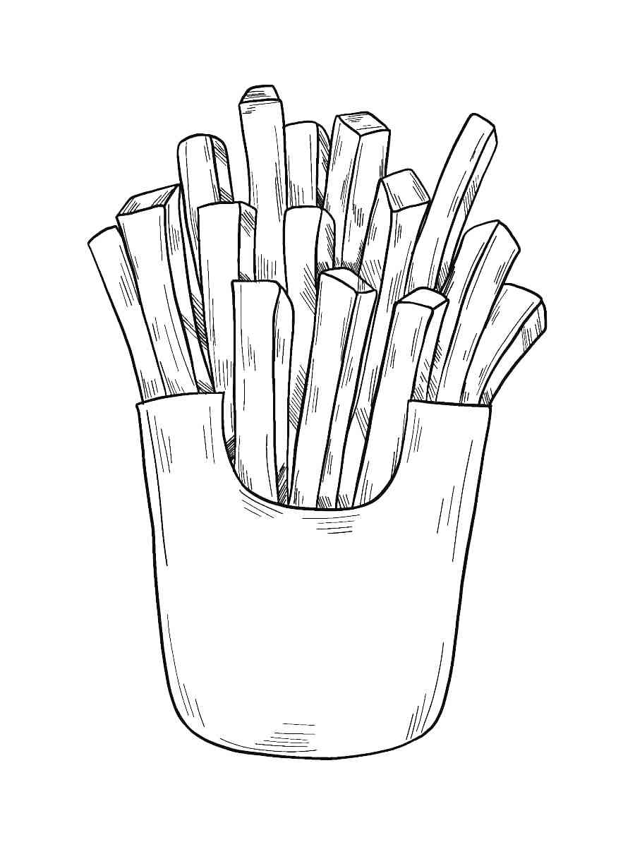 French Fries Coloring Pages