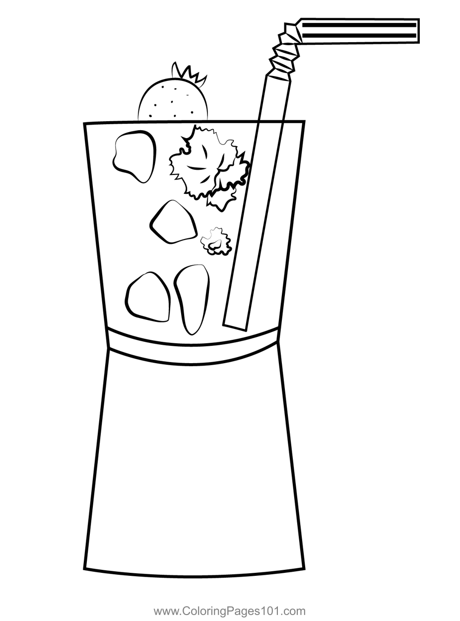Fresh Cocktail Drink Coloring Page For Kids Free Drinks Printable Coloring Pages Online For