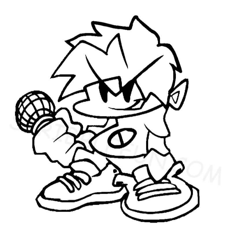 Friday Night Funkin Coloring Pages Printable