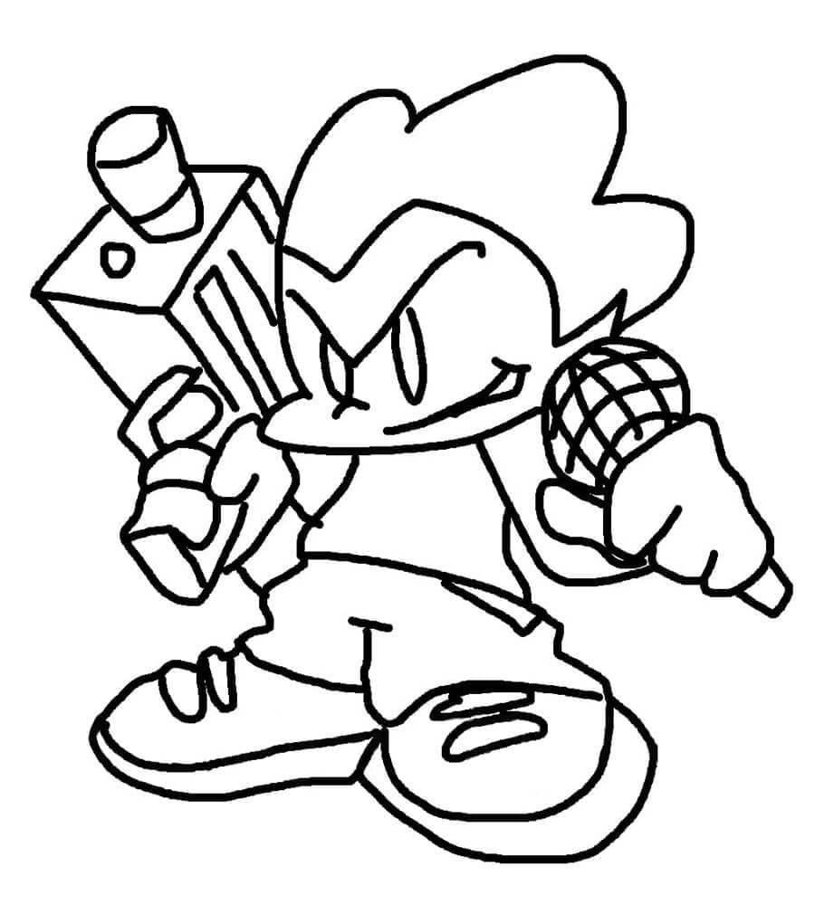 Friday Night Funkin Coloring Pages