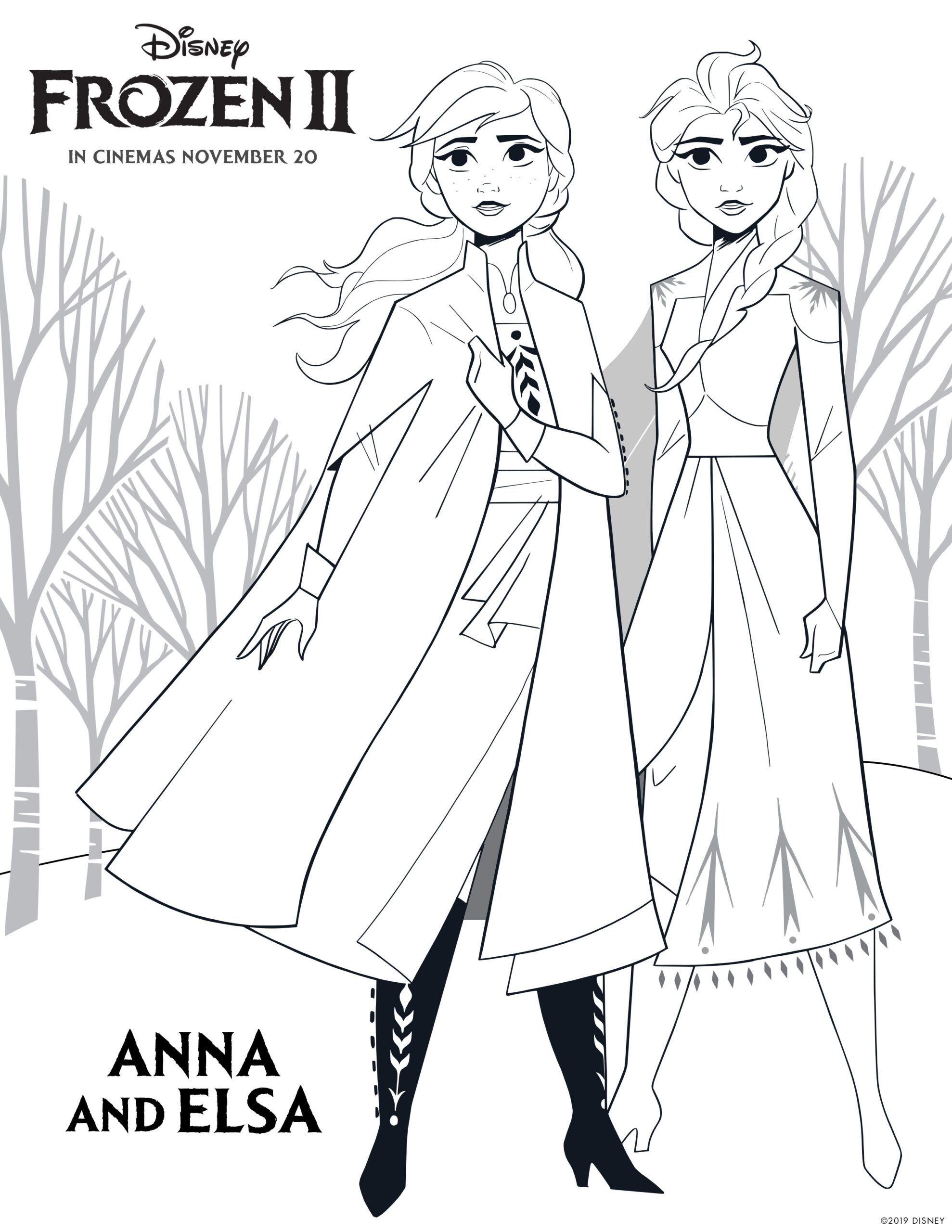 Frozen 2 Queen Elsa Coloring Page Coloring Pages