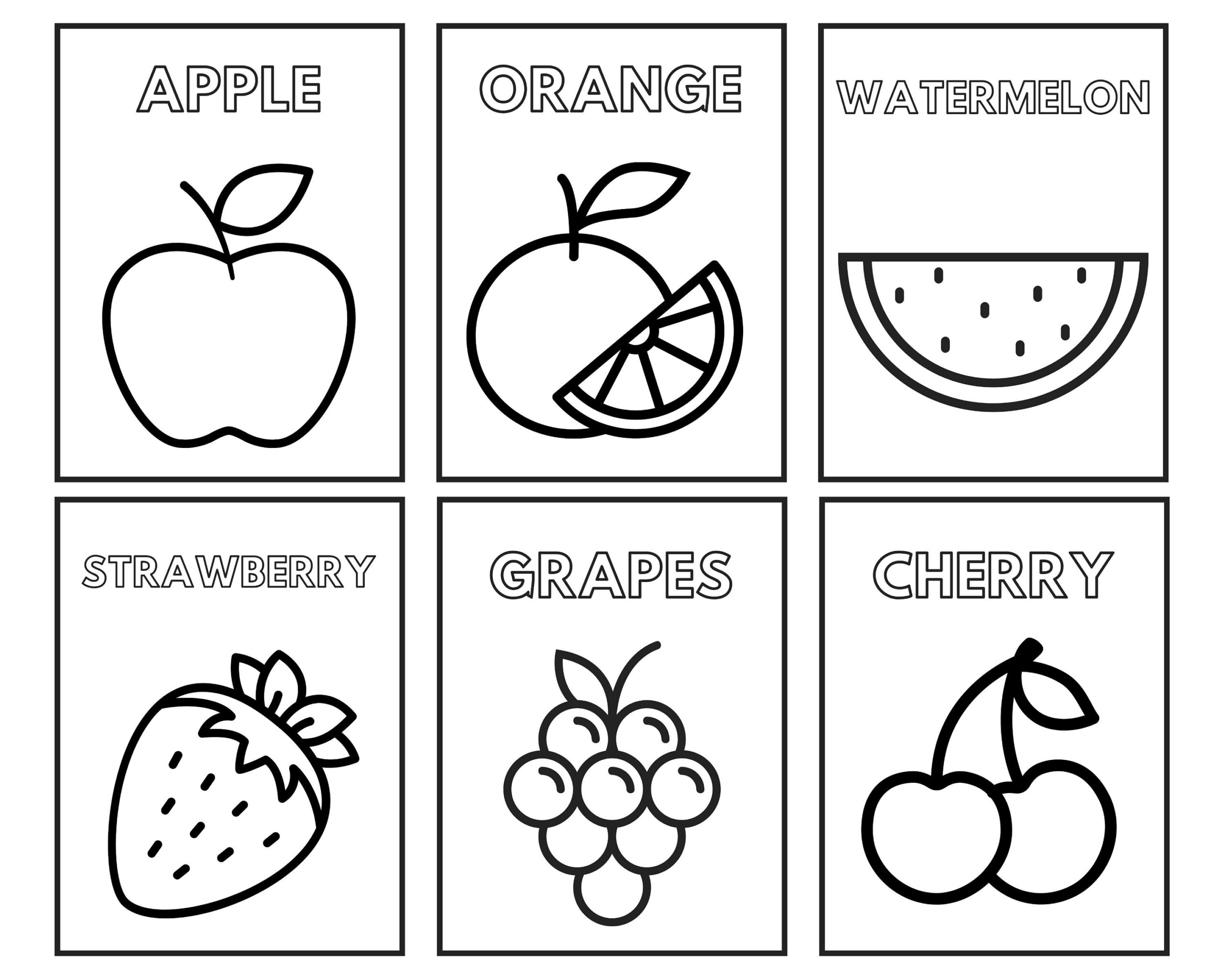 Fruits Coloring Pages