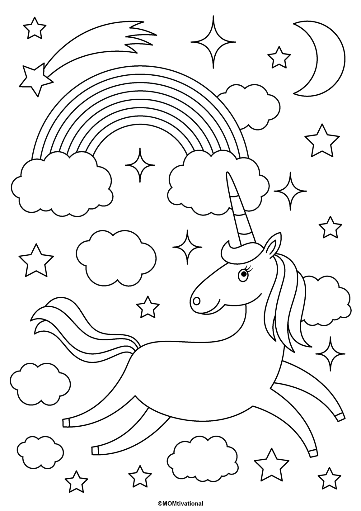 Unicorns Coloring Pages