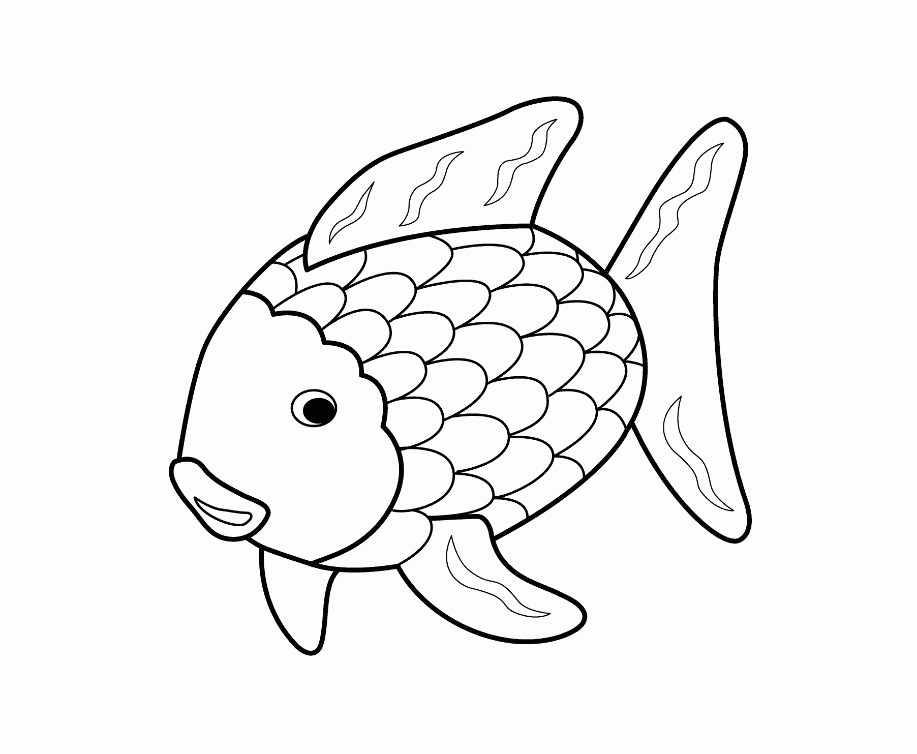Gambar Rainbow Fish Coloring Page Home Pages Di Rebanas Rebanas