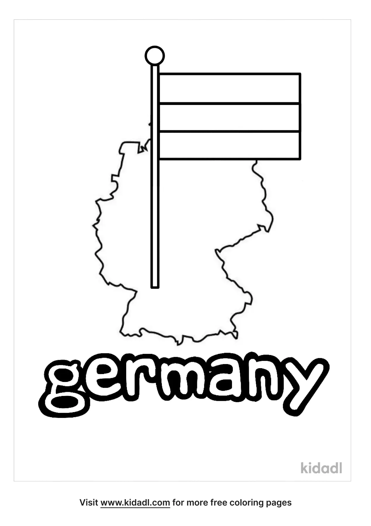 German Flag Coloring Page