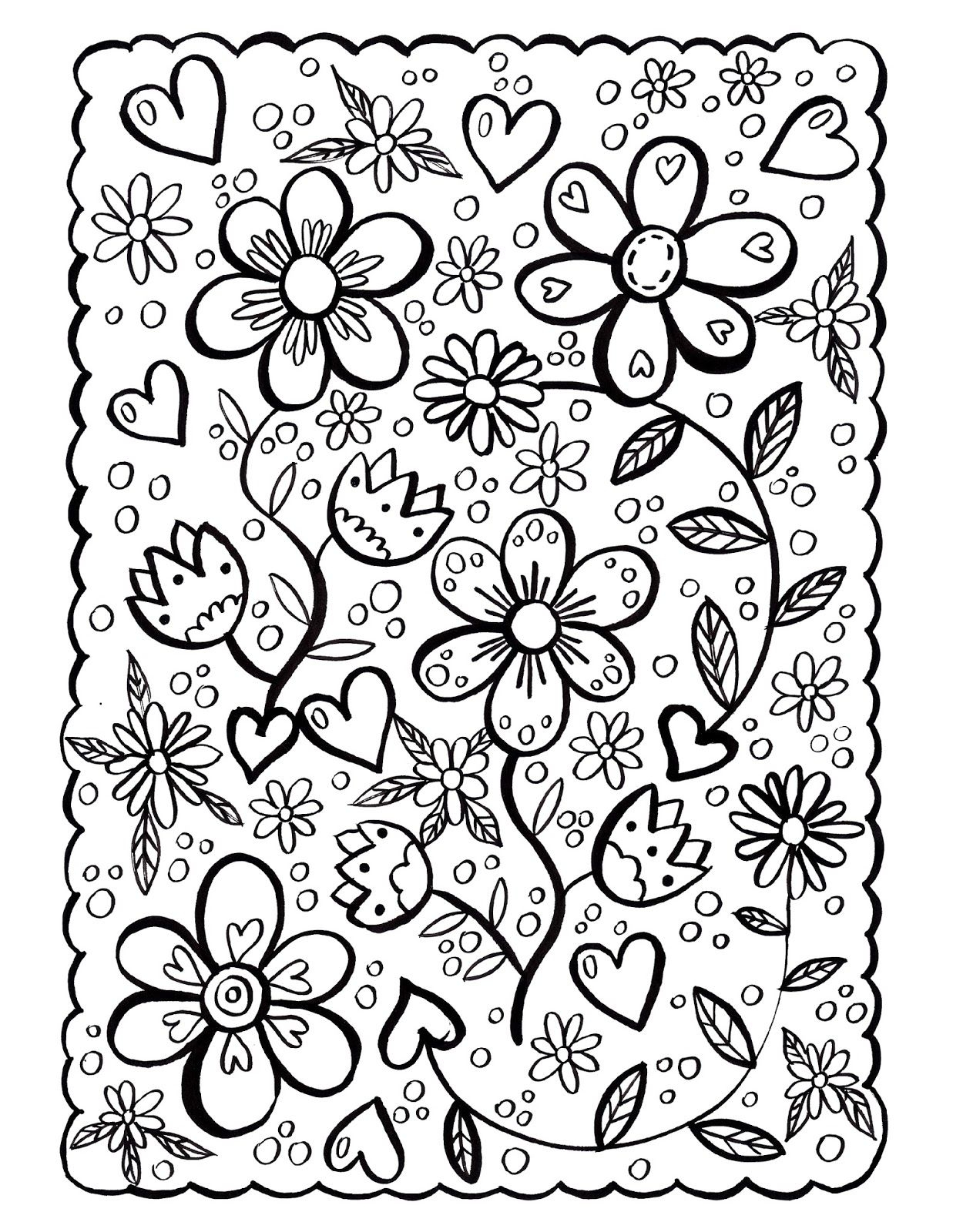 Spring Coloring Pages For Adults