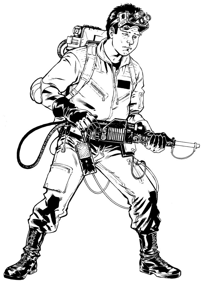 Ghostbusters Coloring Pages Sketch Coloring Page