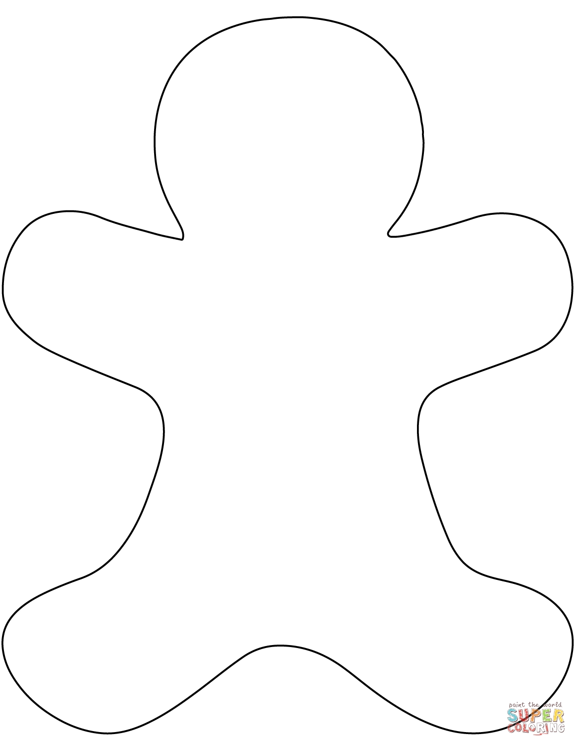 Gingerbread Man Coloring Page