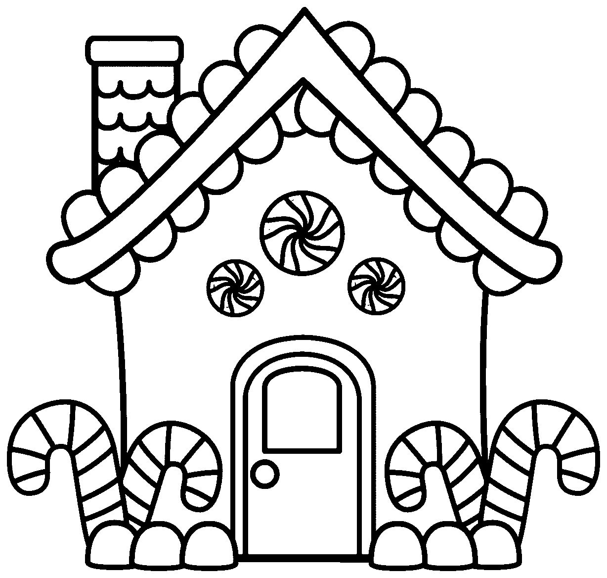 Christmas Coloring Pages Gingerbread House