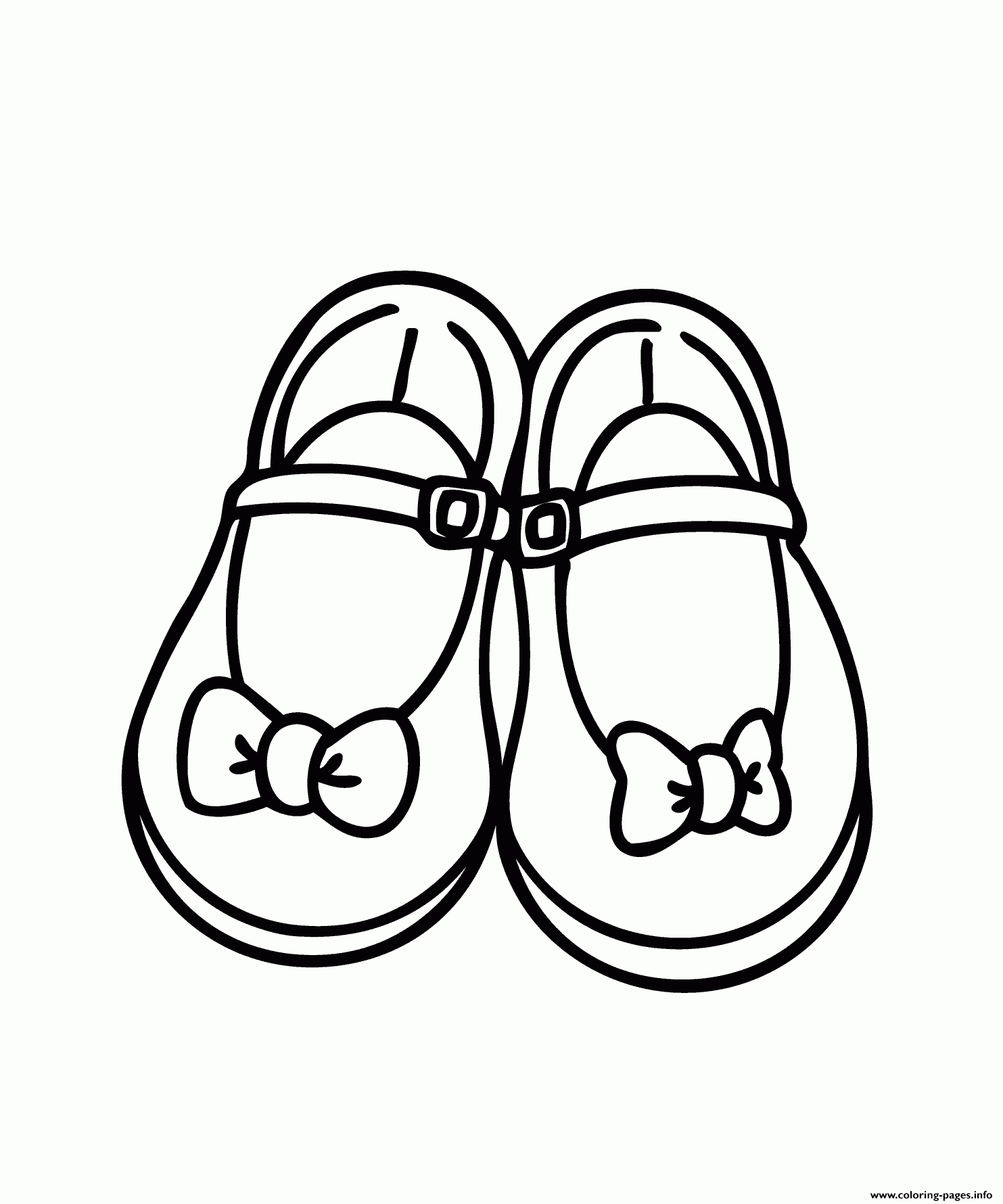 Girls Shoes Coloring Page Printable