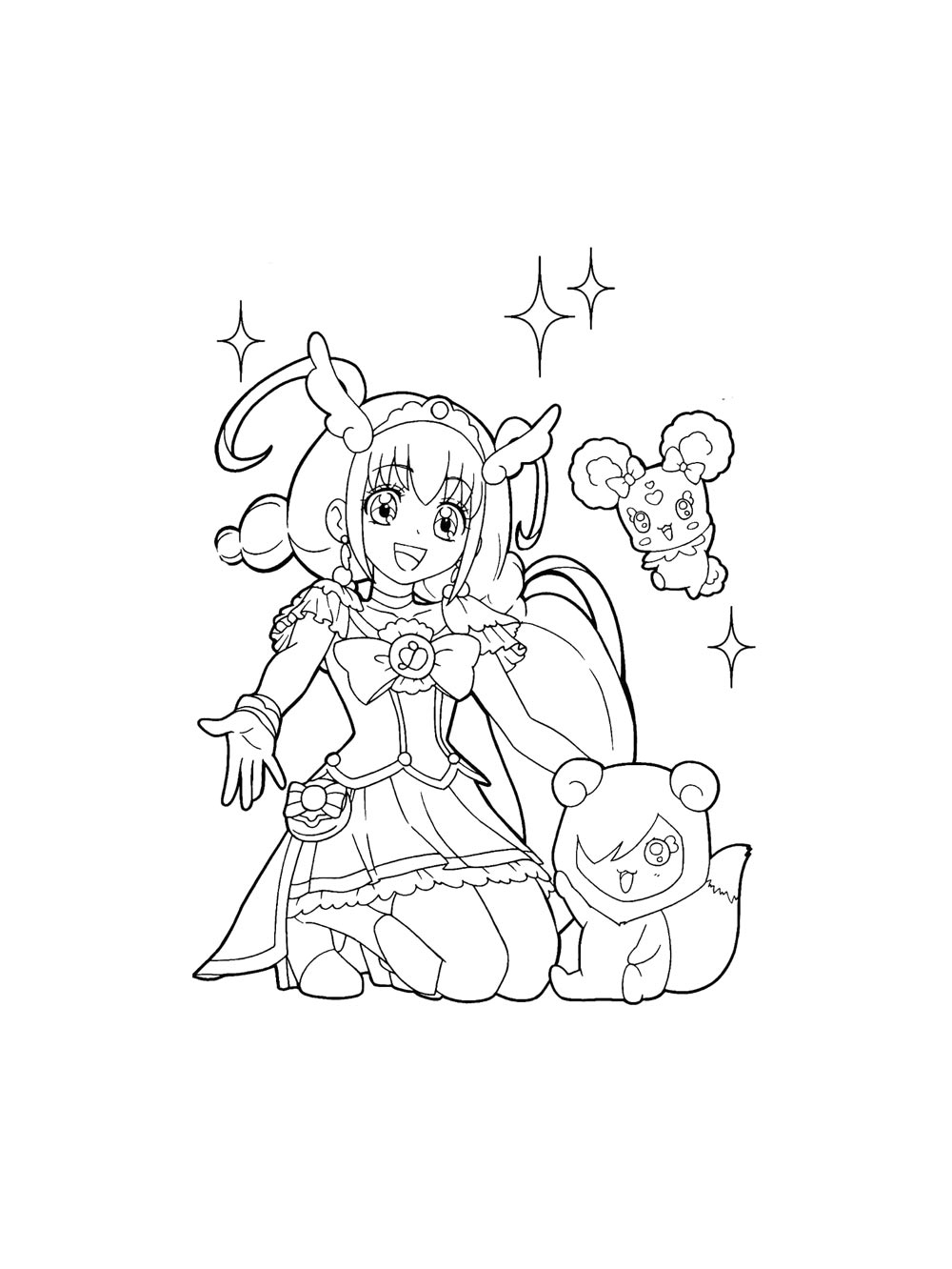 Glitter Force Coloring Pages