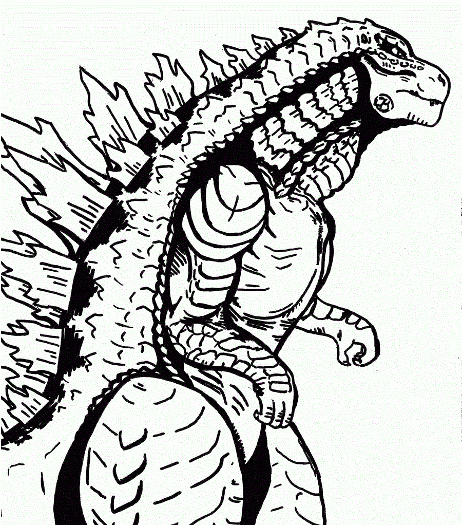 Godzilla Coloring Pages For Kids Educative Printable