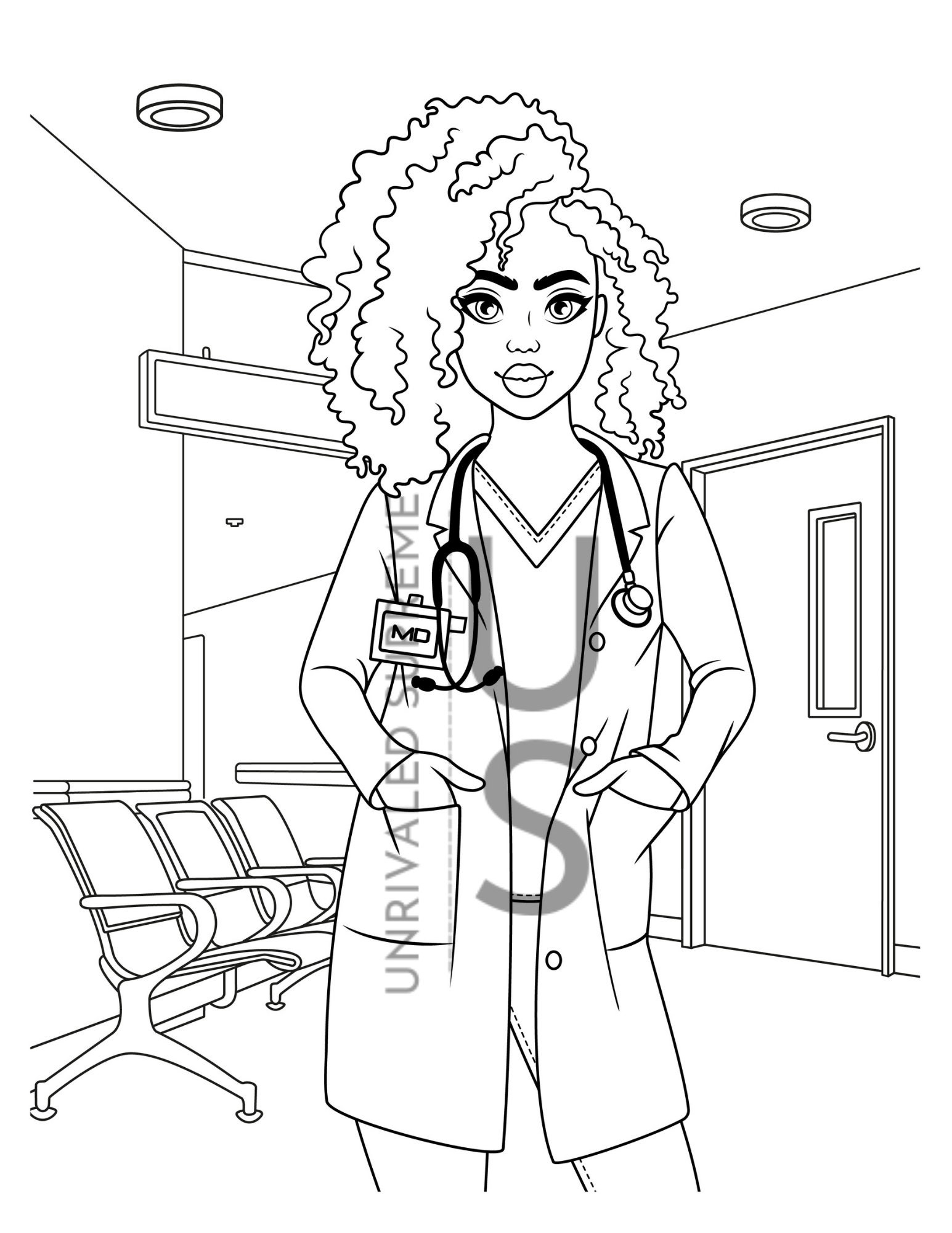 Going To The Doctor Coloring Pages