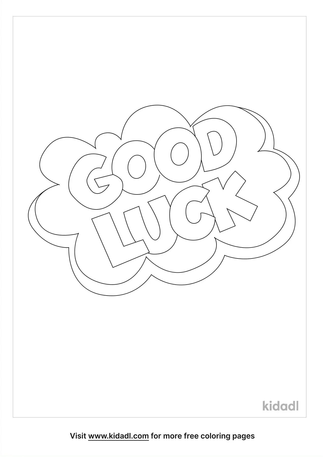 Good Luck Coloring Pages