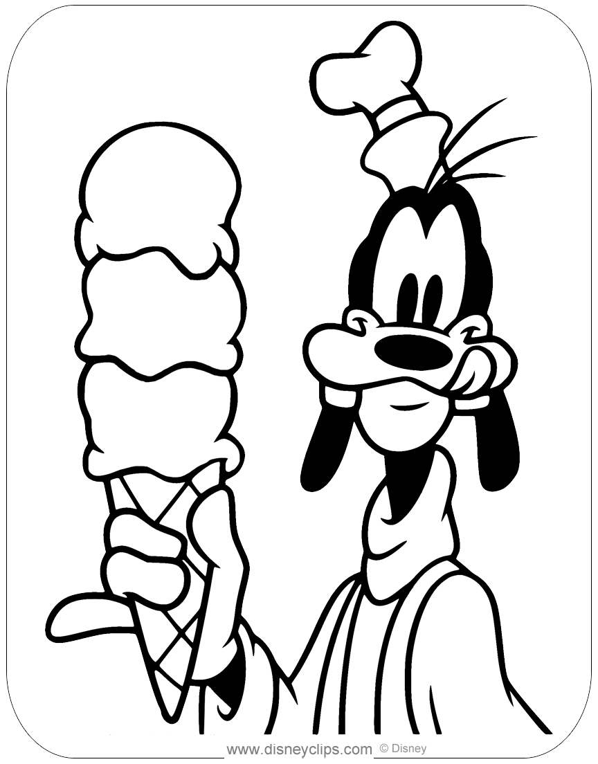 Free Printable Goofy Coloring Pages