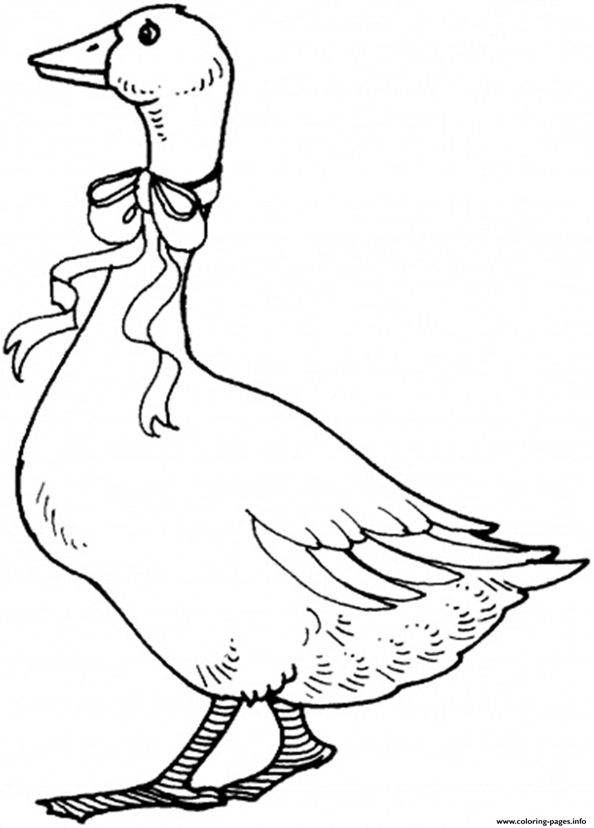 Goose Printable Coloring Page