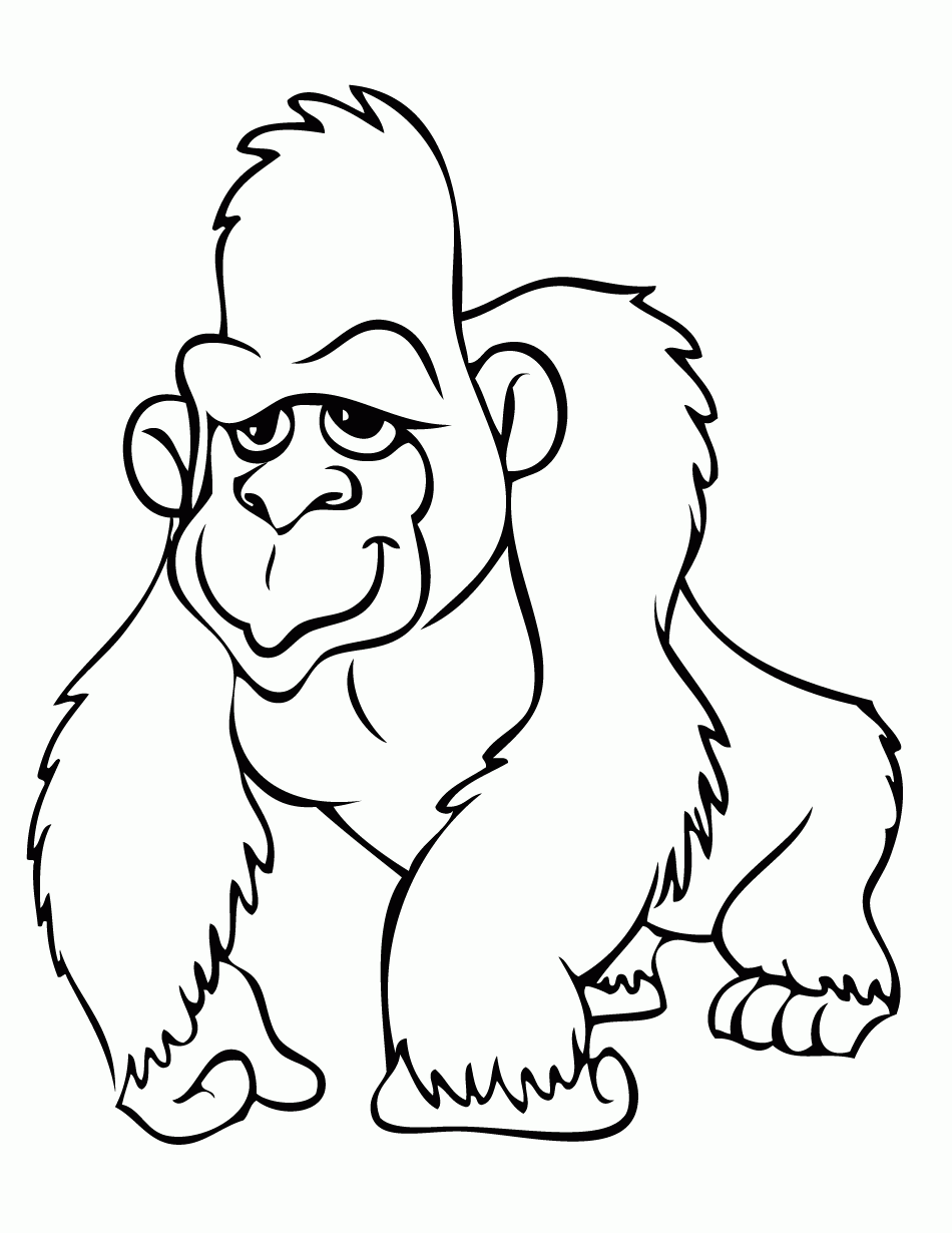 Gorilla Coloring Pages To Download And Print For Free