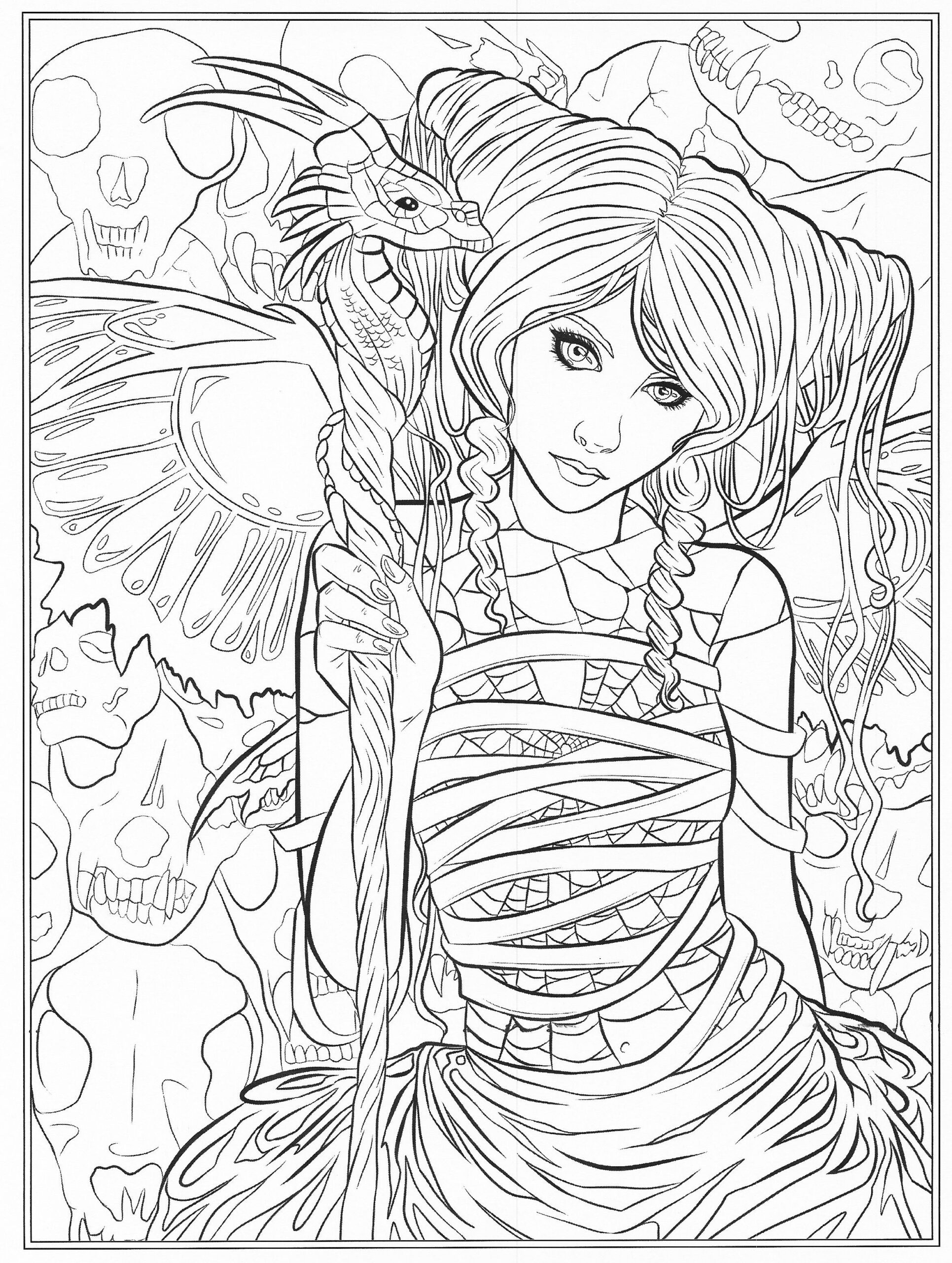 Gothic Fairy Coloring Pages Detailed Coloring Pages Fairy Coloring