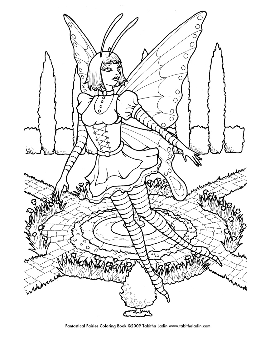 Gothic Fairy Coloring Pages Printable Coloring Pages