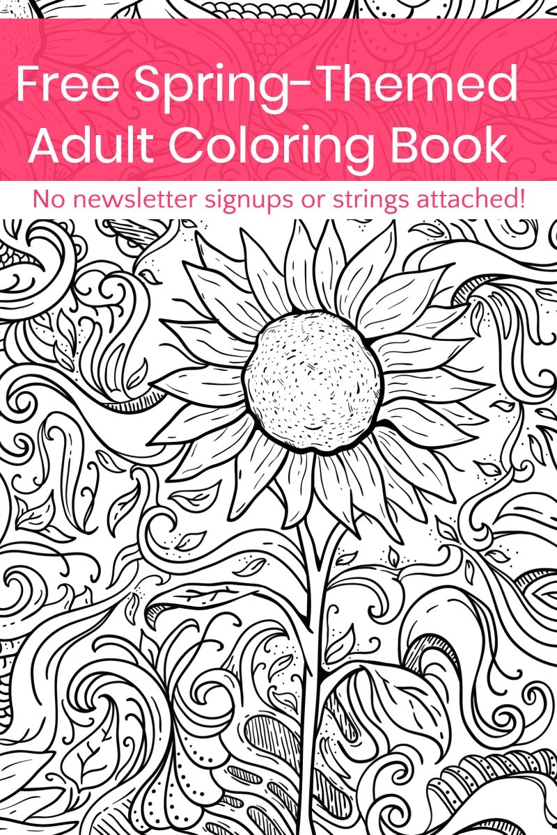 Spring Adult Color Pages Printable