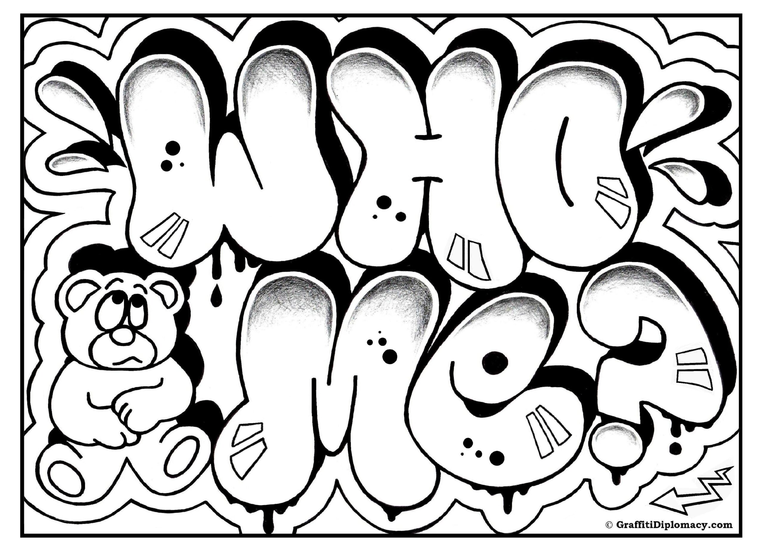Graffiti Coloring Pages