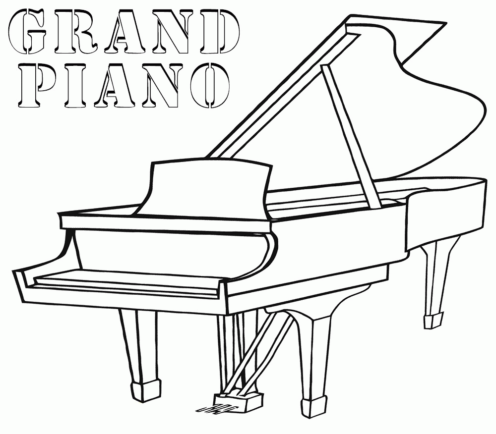 Grand Piano Coloring Page Free Printable Coloring Pages For Kids