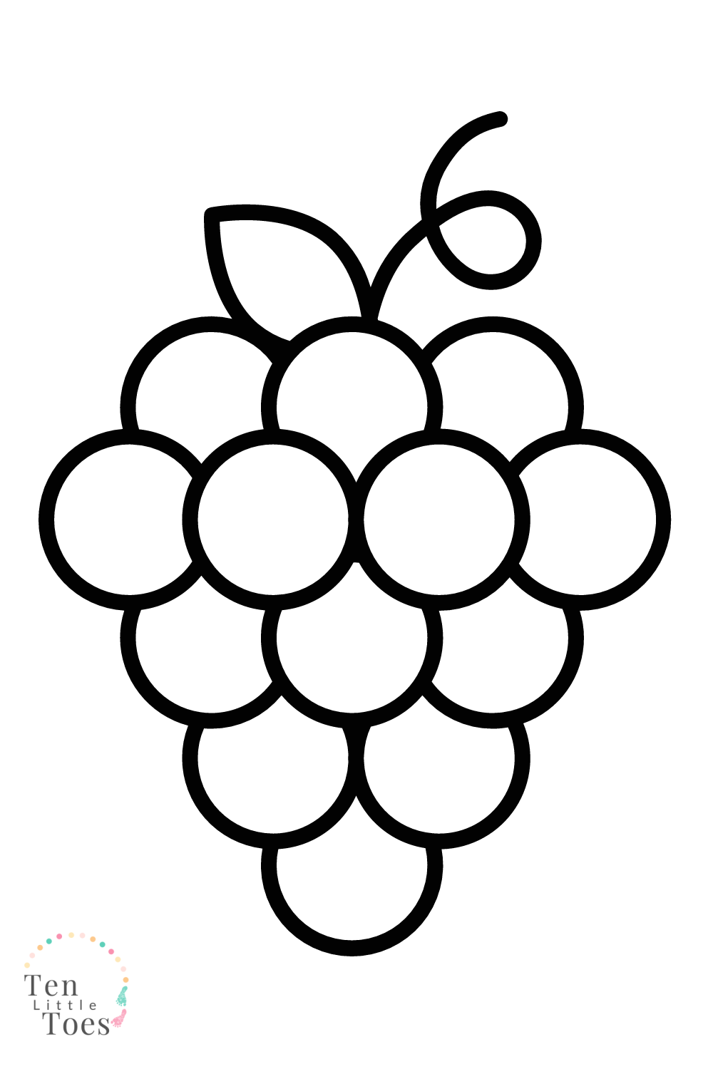 Grapes Colouring In Fruit Coloring Pages Coloring Pictures For Kids Kids Colouring Printables