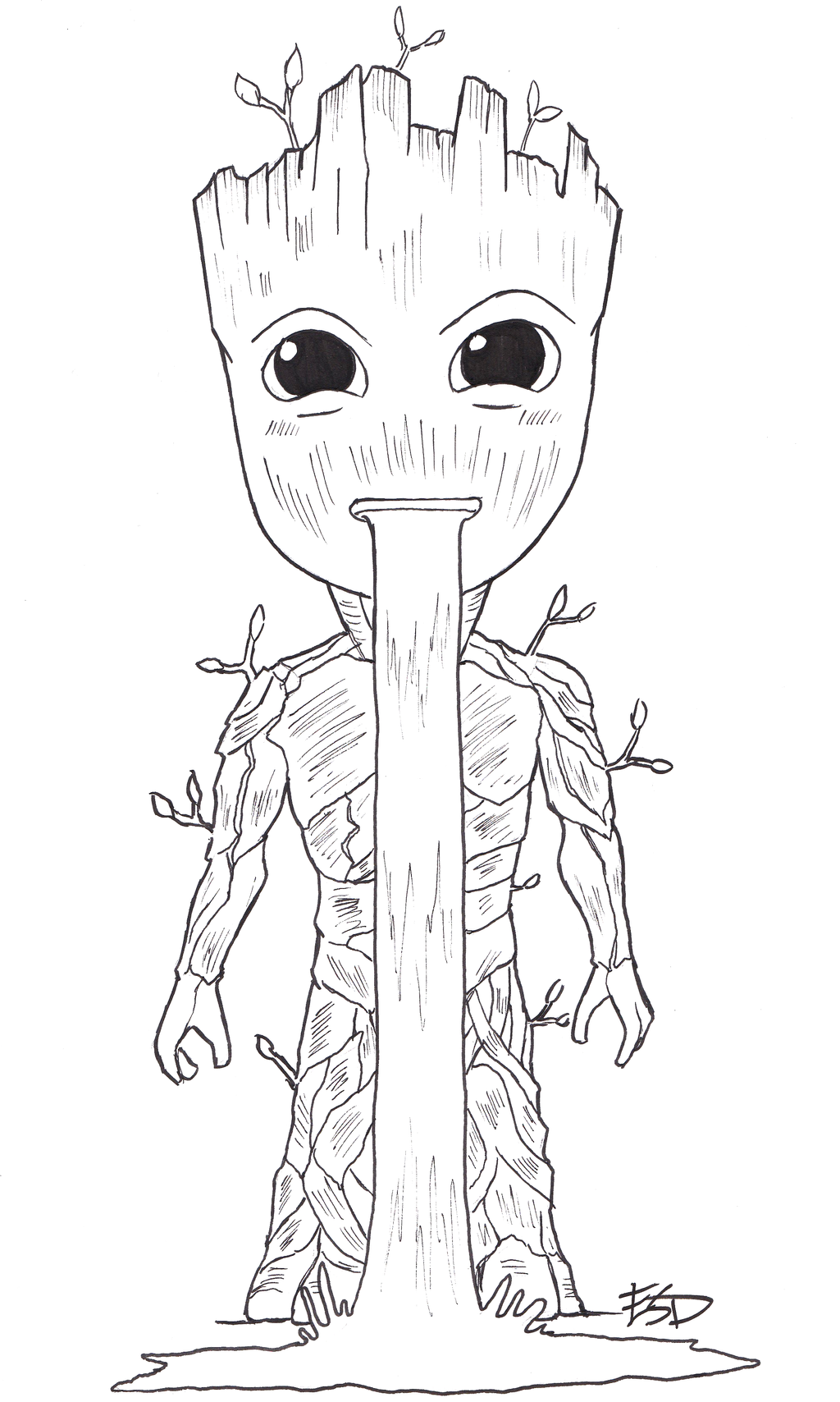 Groot Coloring Pages Printable