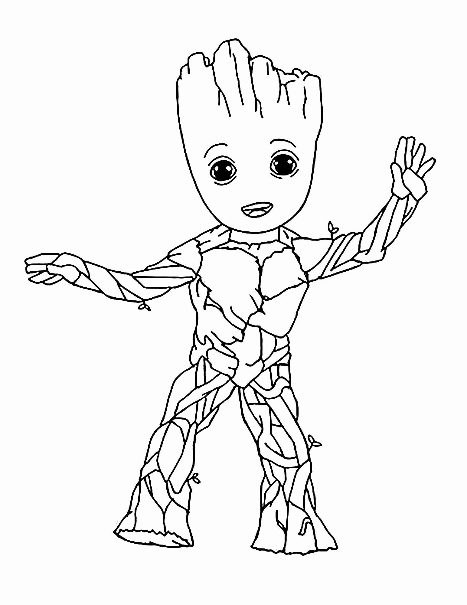 Groot Coloring Pages Thekidsworksheet