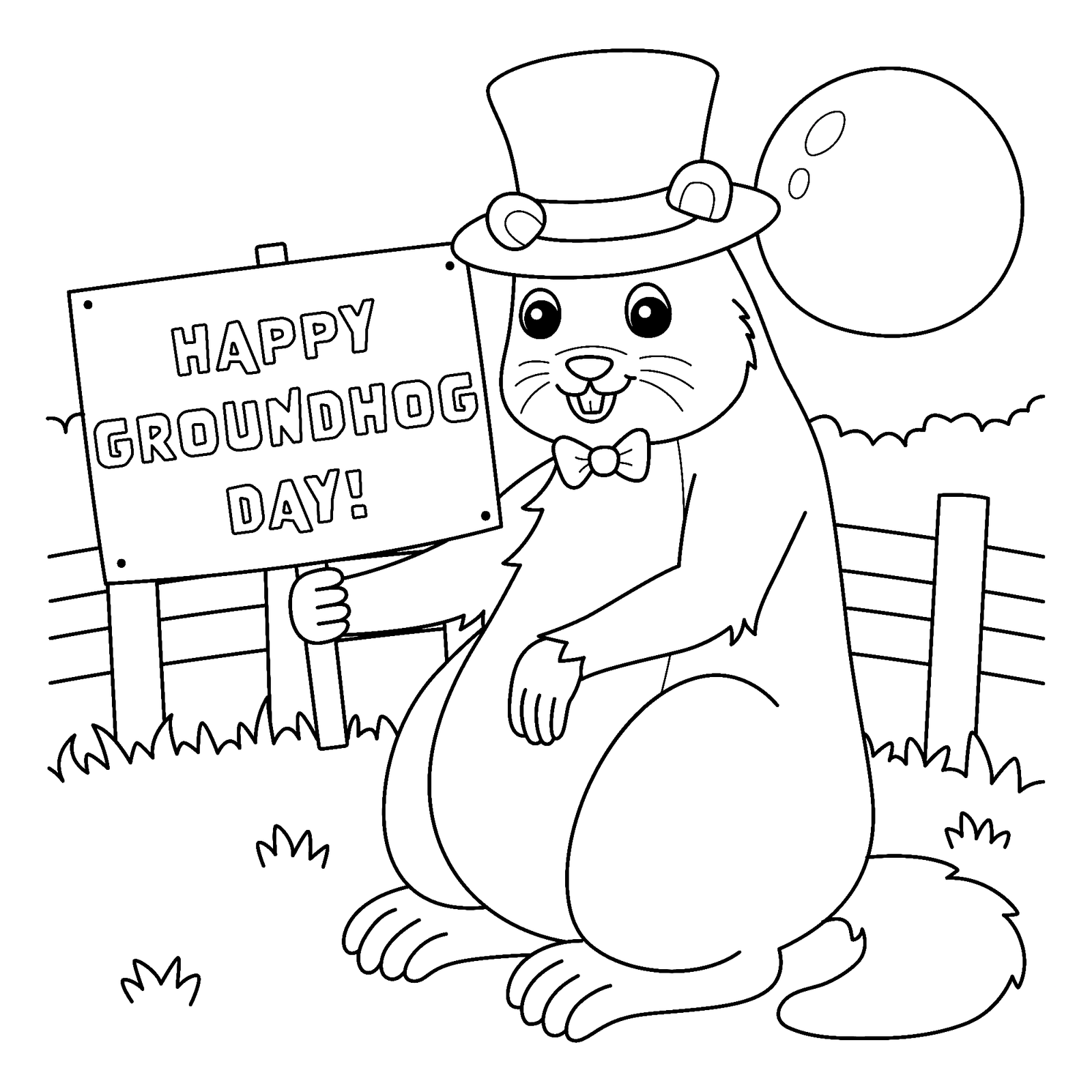 Groundhog Day Coloring Pages Printable For Free Download