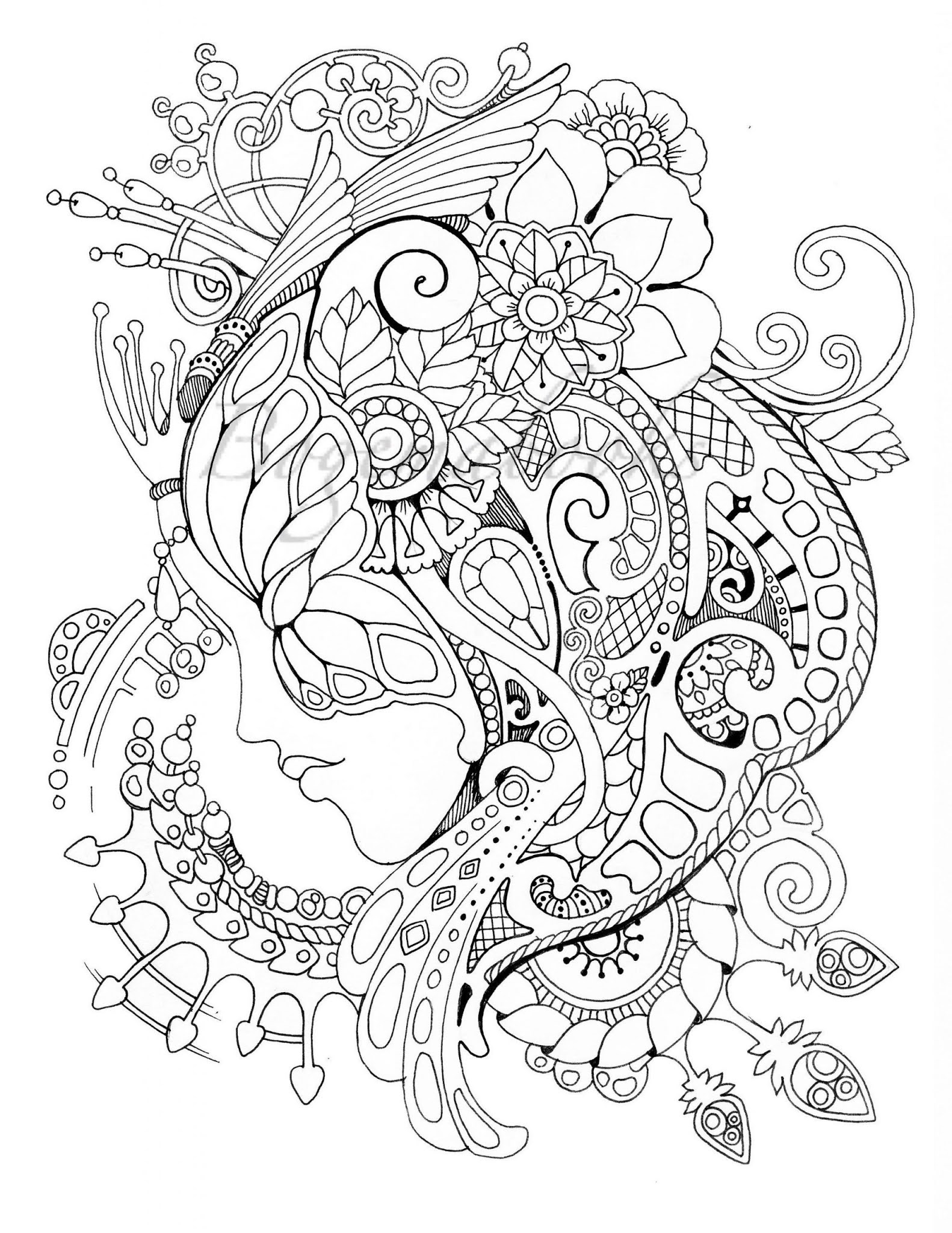 Grown Up Coloring Pages Coloring Pages
