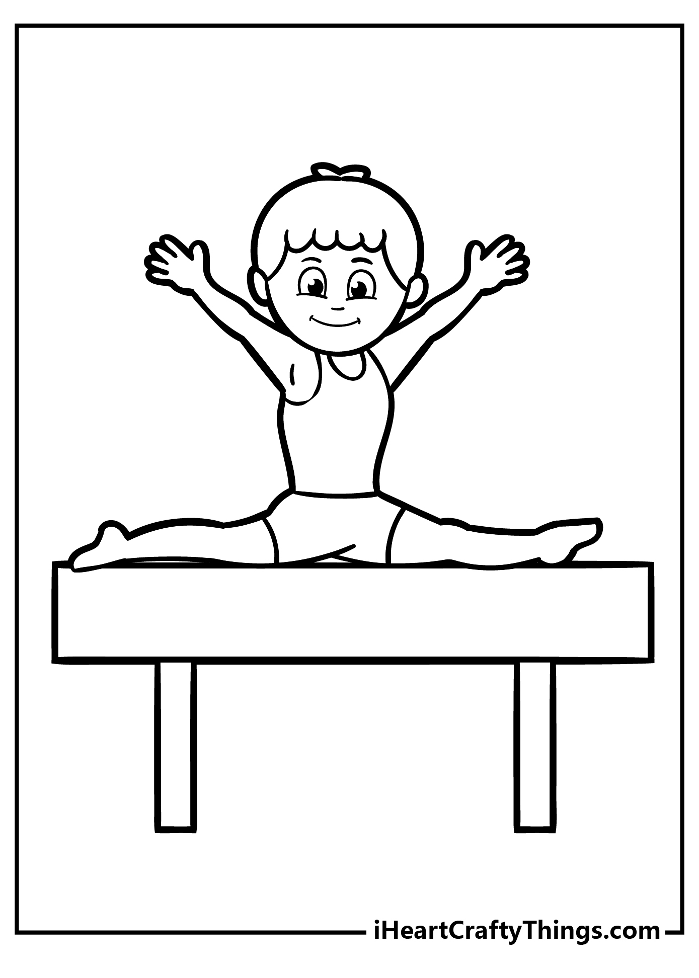 Gymnastics Girls Coloring Pages