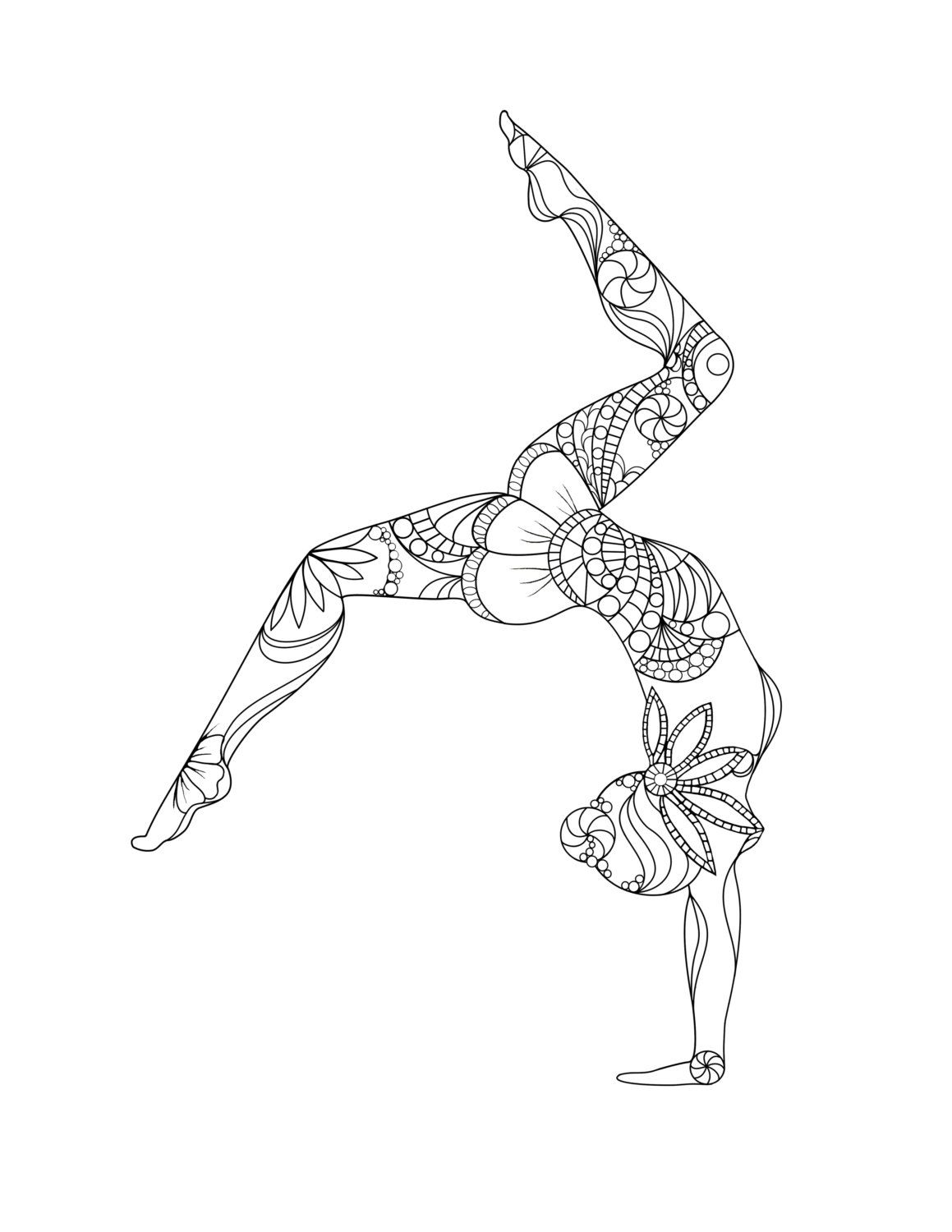 Gymnastics Coloring Pages