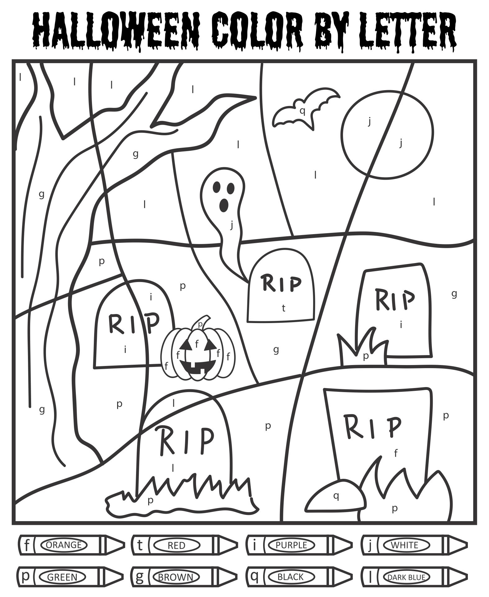 Halloween Color By Numbers Printable