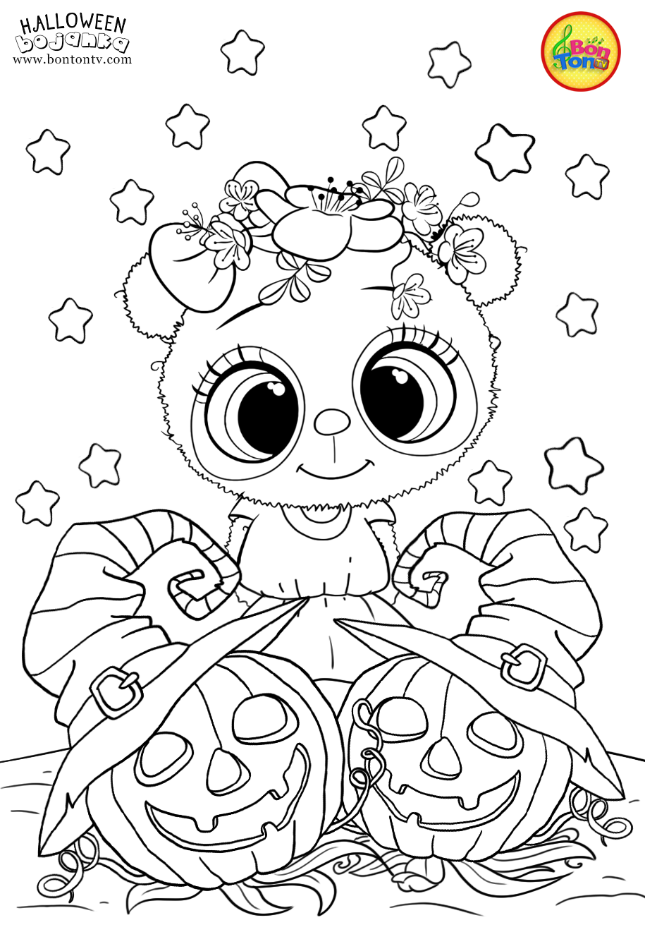 Halloween Coloring Pages For Kids Free Preschool Printables No Vje Tica Bojanke