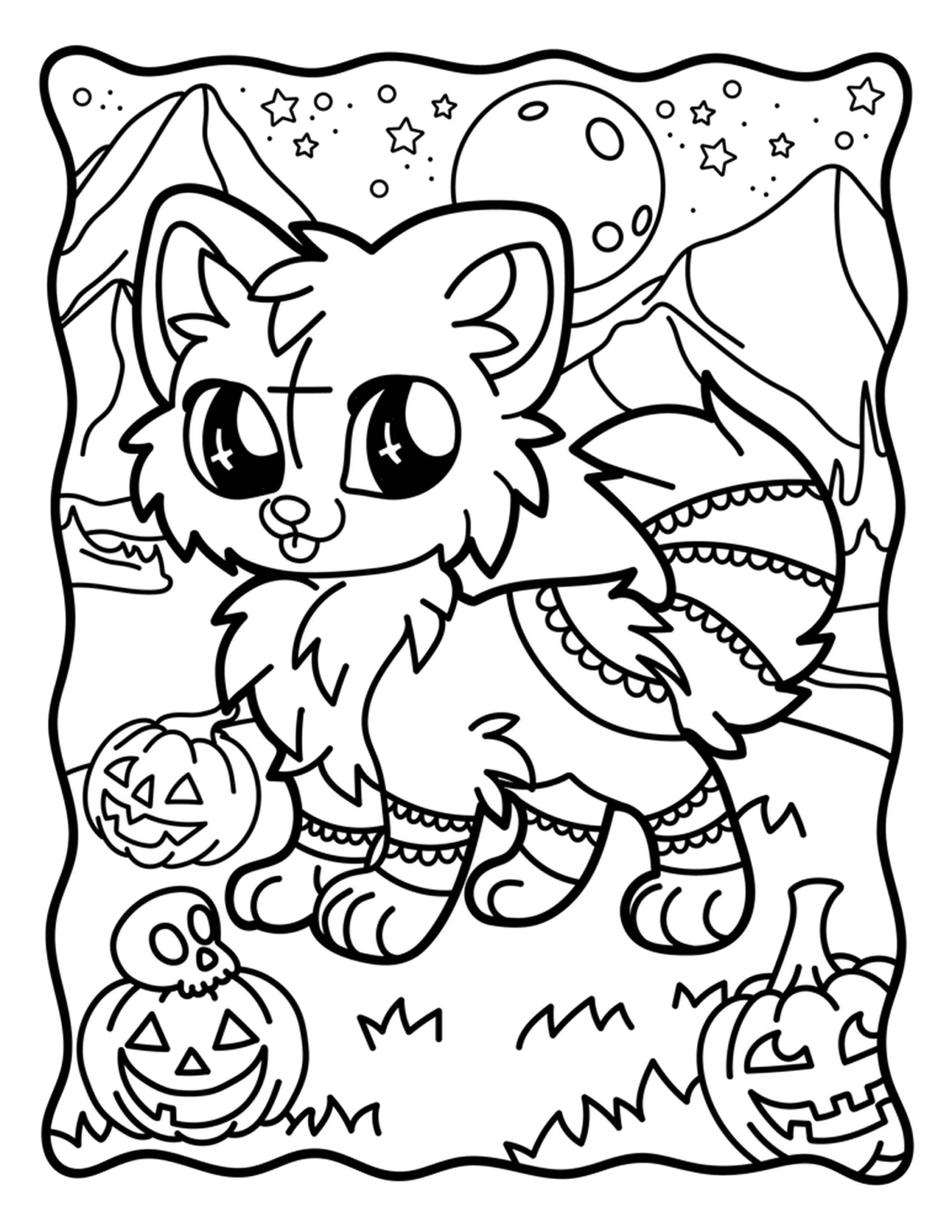 Cute Halloween Coloring Pages