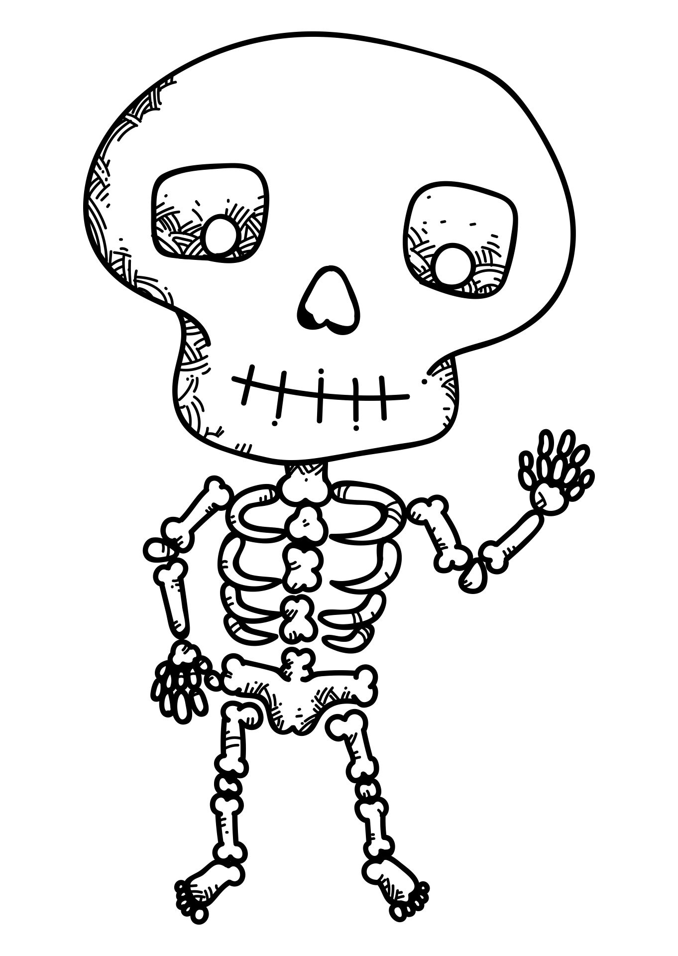 Halloween Skeleton Coloring Pages 15 Free PDF Printables Printablee