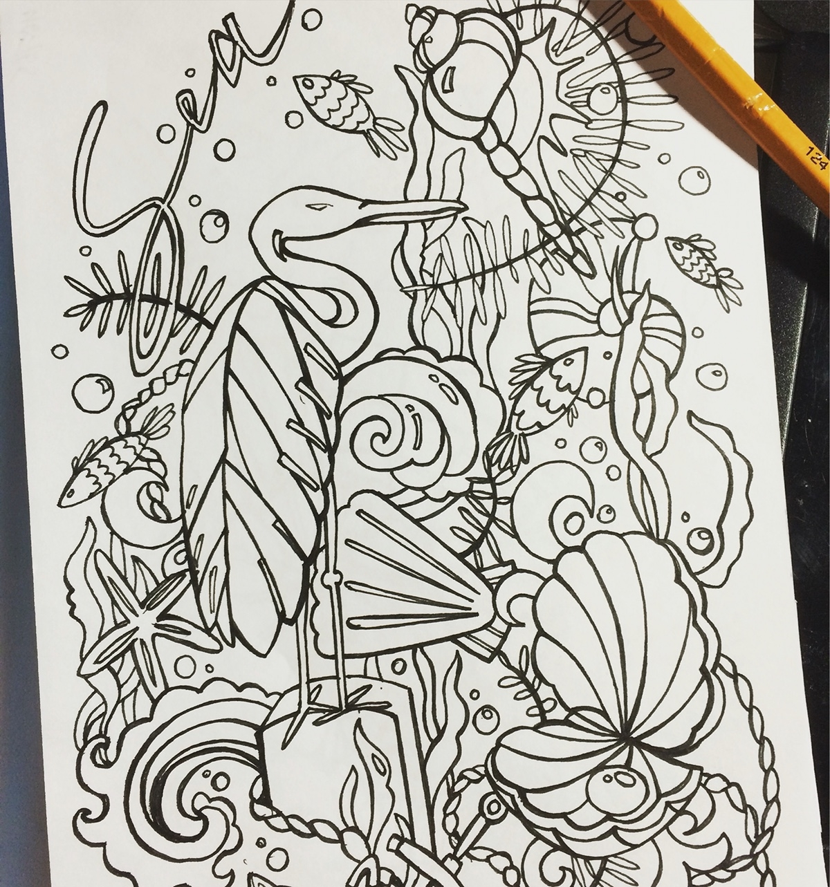 Hand Drawn Coloring Page On Behance