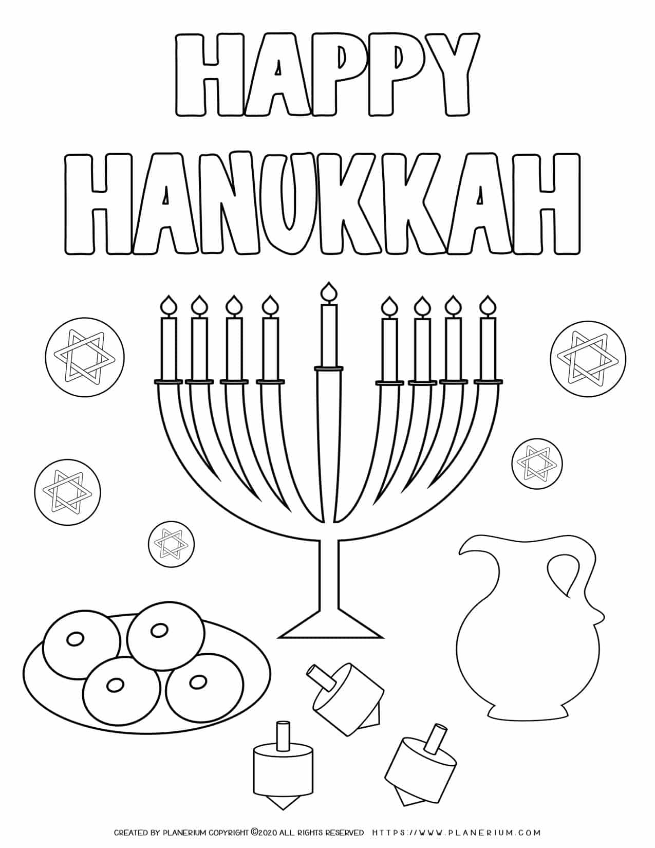 Hanukkah Coloring Pages To Print Coloring Pages